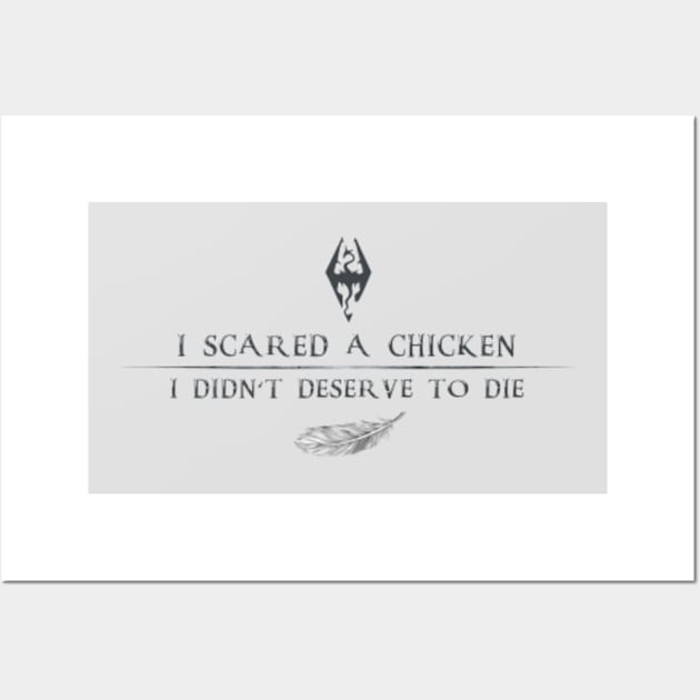 I Scared a Chicken Wall Art by potatonomad